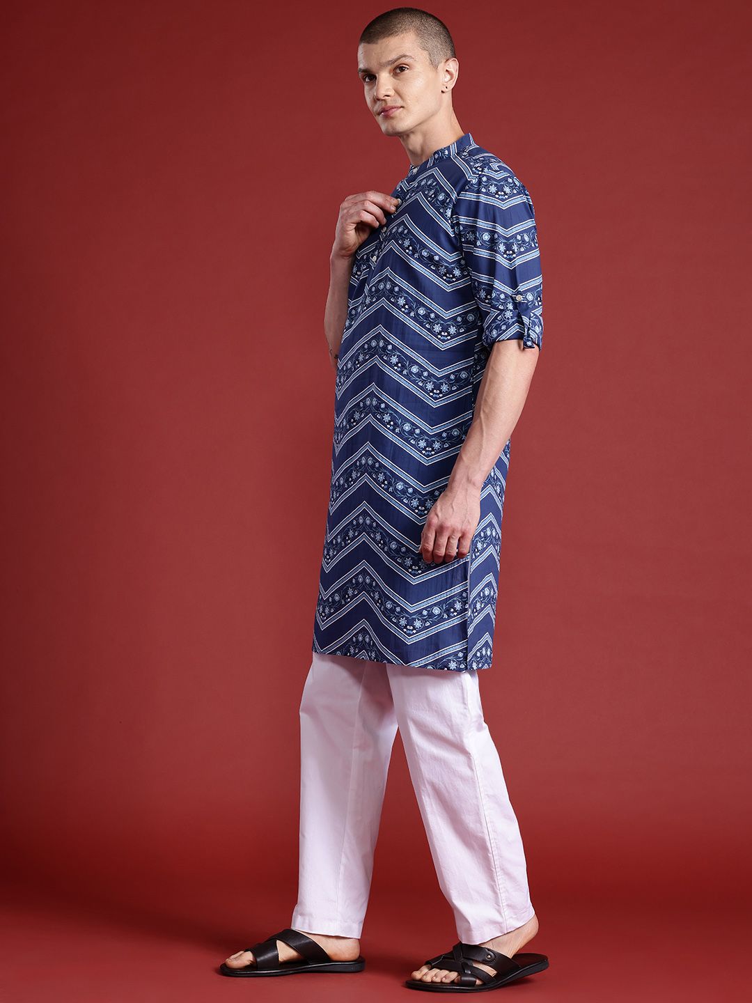 Anouk Pure Cotton Geometric Printed Kurta