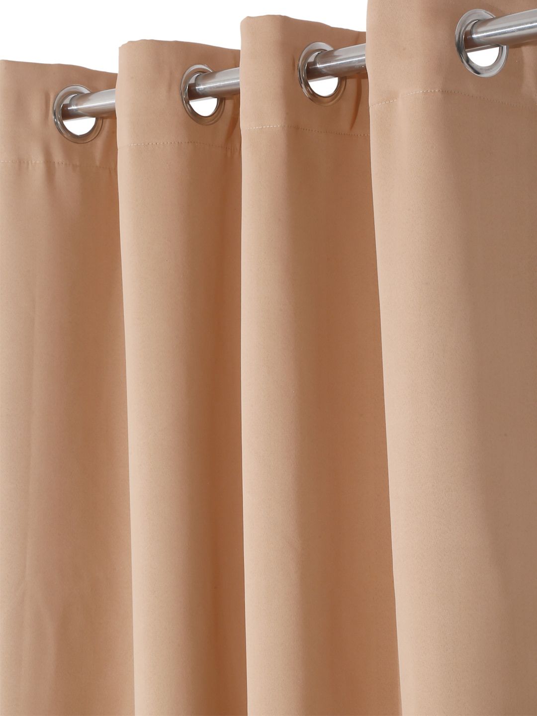 Cortina Beige 2 Pieces Black Out Window Curtain