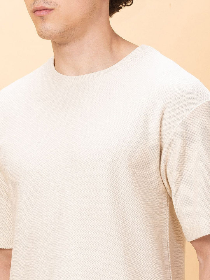Being Human Men Drop-Shoulder Sleeves Raw Edge T-shirt