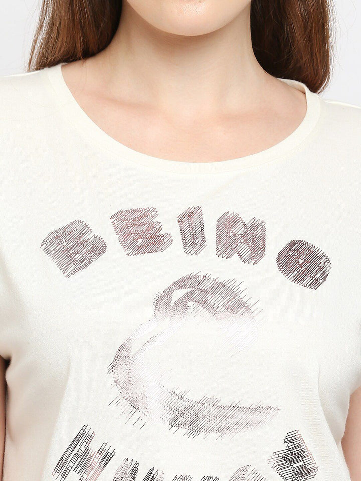 Being Human Typography Printed Casual Cotton T-shirt