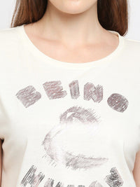 Being Human Typography Printed Casual Cotton T-shirt