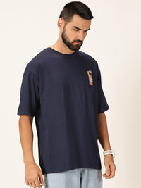 Thomas Scott Round Neck Drop-Shoulder Sleeves Bio Finish Cotton Oversized T-shirt