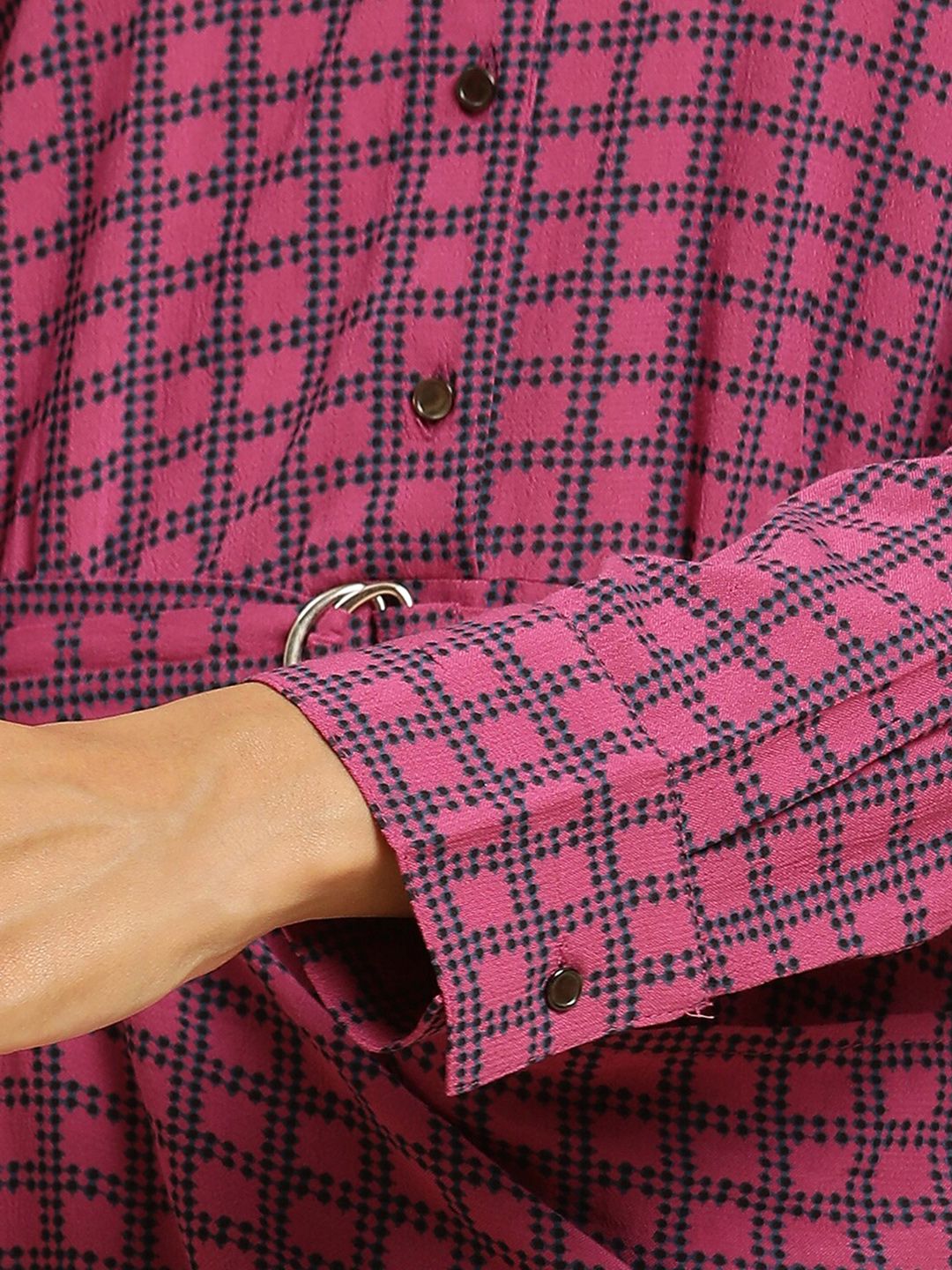 W Geometric Printed A-Line Midi Dress