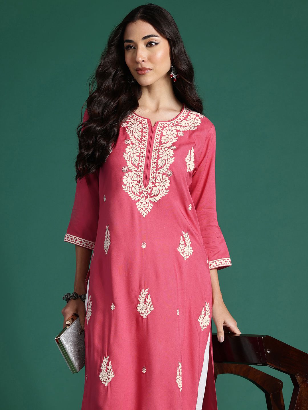 Indo Era Ethnic Motifs Embroidered Thread Work Kurta
