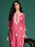 Indo Era Ethnic Motifs Embroidered Thread Work Kurta