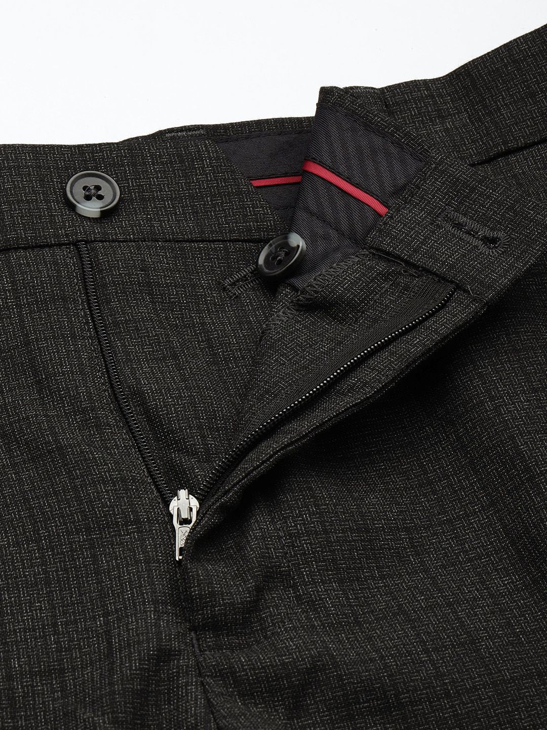 Raymond Men Checked Slim Fit Formal Trousers