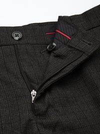 Raymond Men Checked Slim Fit Formal Trousers