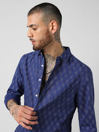 VASTRADO Men Classic Slim Fit Opaque Checked Casual Shirt