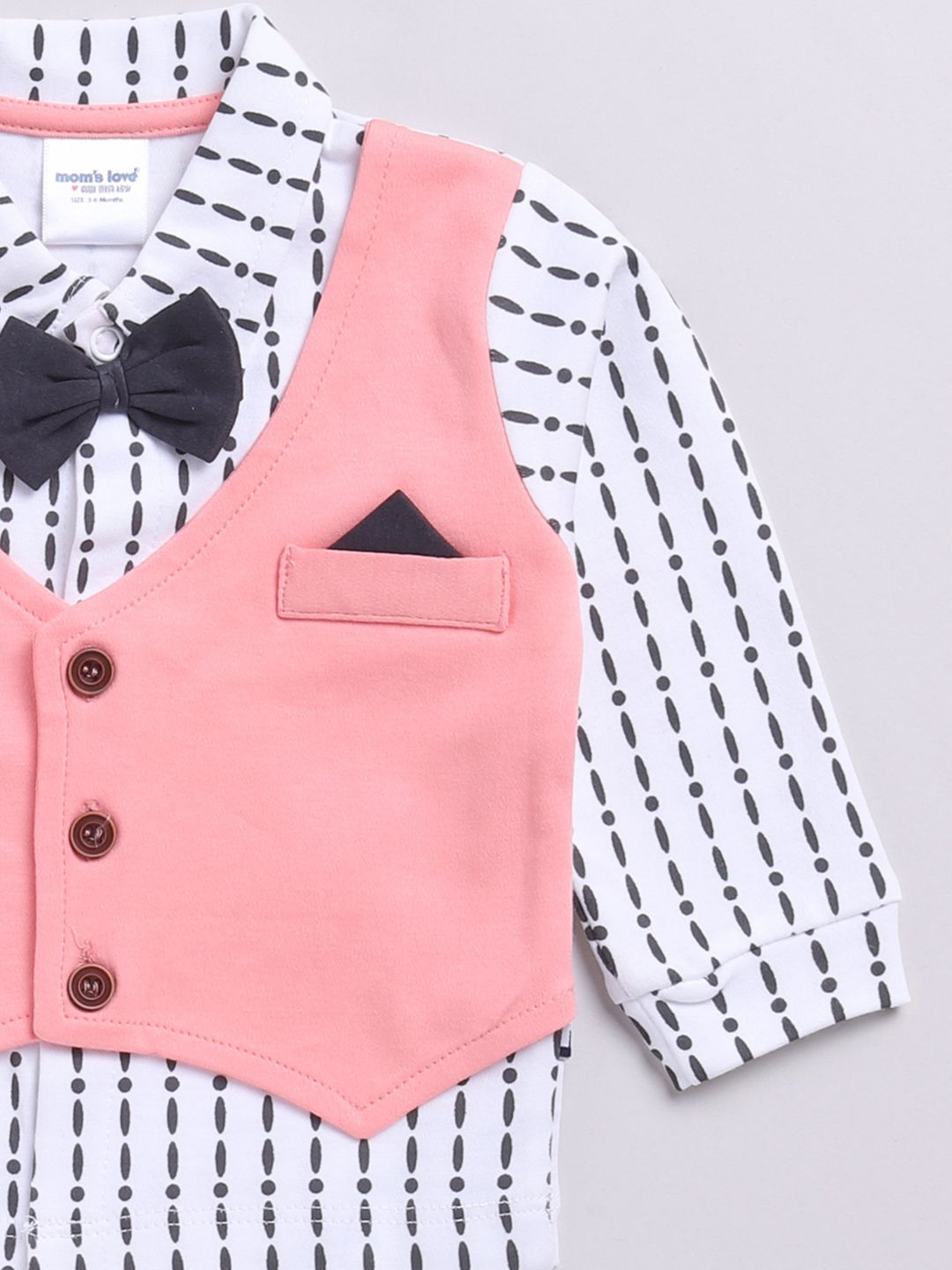 Moms Love Infant Boys Printed Pure Cotton Shirt with Joggers