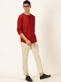 Thomas Scott Men Premium Cotton Linen Casual Shirt