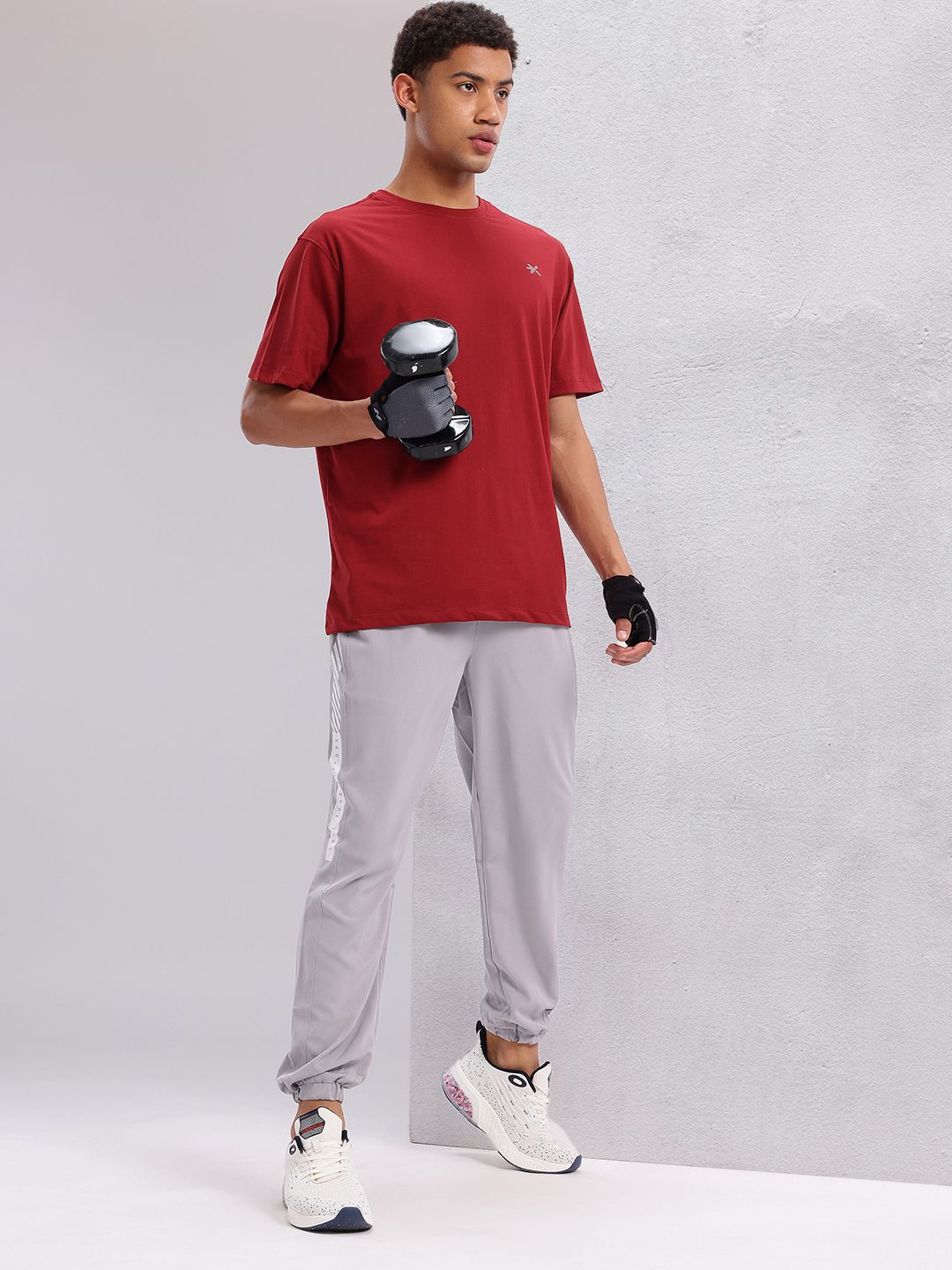 HRX by Hrithik Roshan Typography Printed Drop-Shoulder Sleeves Training T-shirt