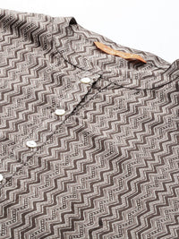 Indo Era Printed Pure Cotton Kurta with Trousers & With Dupatta