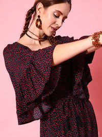 STREET 9 Red Crepe Dress