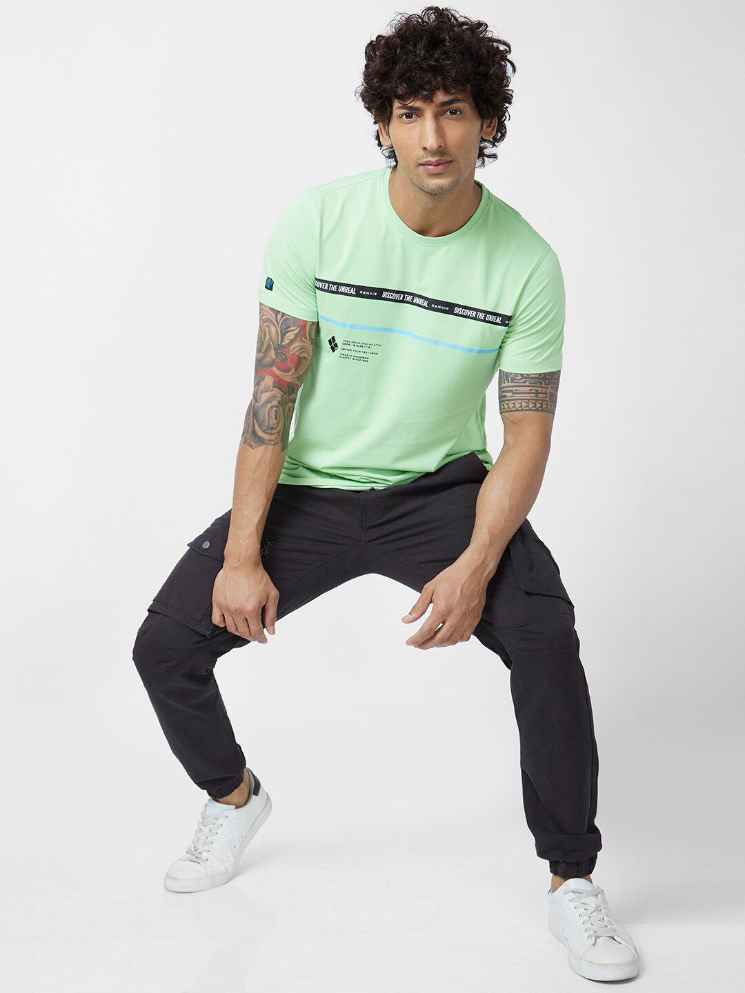 SPYKAR Typography Printed Slim Fit Cotton Casual T-Shirt