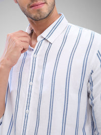 SPYKAR Men Slim Fit Opaque Striped Casual Shirt