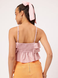 DressBerry Ruffle Dreams Tiered Smocked Crop Top
