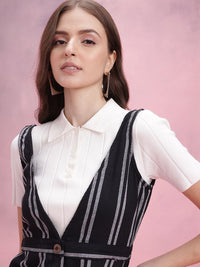 DressBerry Striped A-Line Dress