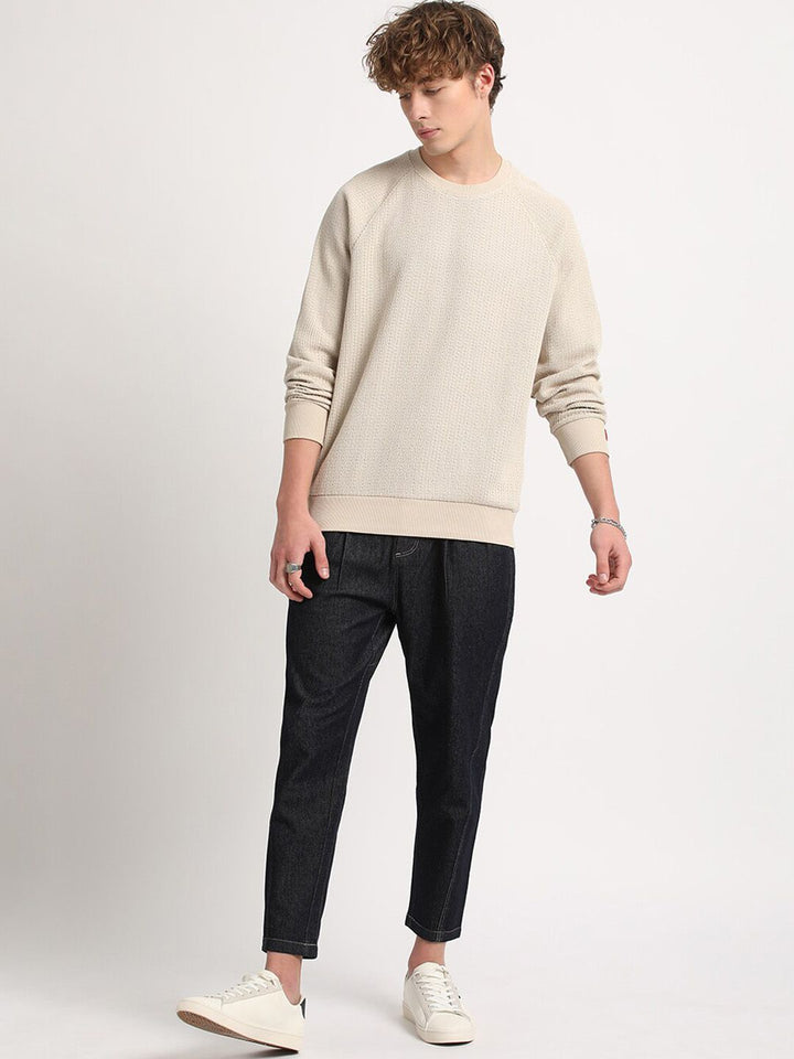 THE BEAR HOUSE Men Relaxed Loose Fit Cotton Denim Trousers