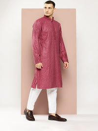 See Designs Men Embroidered Sequinned Kurta with Pyjamas