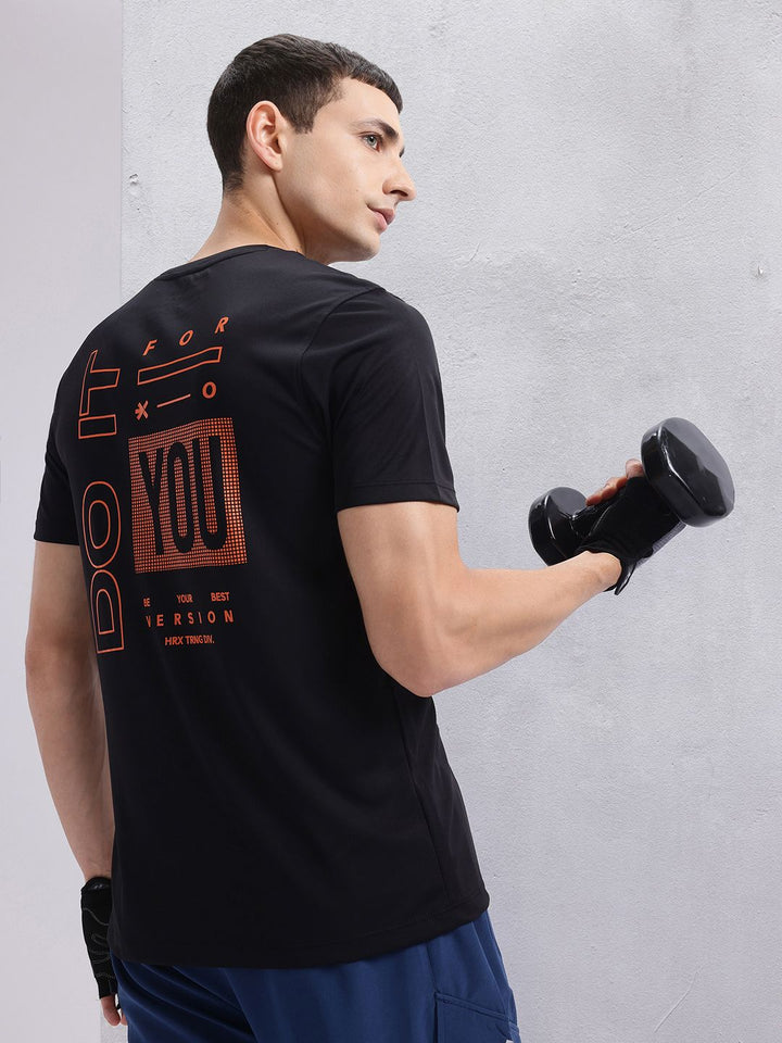 HRX by Hrithik Roshan Men Printed Rapid-Dry Training T-shirt