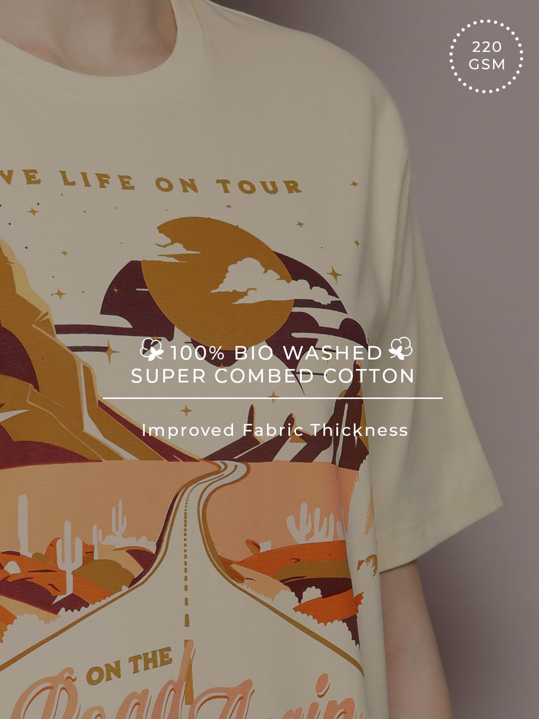 DILLINGER Graphic Printed Oversized Pure Cotton T-shirt