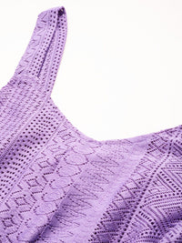 DressBerry Self-Designed Lace Inserted Cinched Waist Top