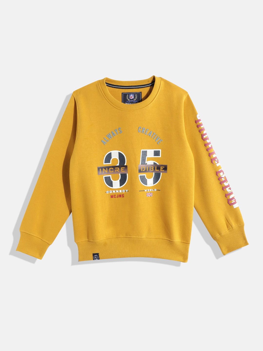 Monte Carlo Boys Typography Printed Sweatshirt