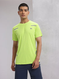 HRX by Hrithik Roshan Checked Rapid-Dry Running T-shirt