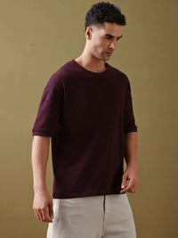 DILLINGER Men Solid Ultra Soft Drapey Cotton Oversized Drop Shoulder T-Shirt