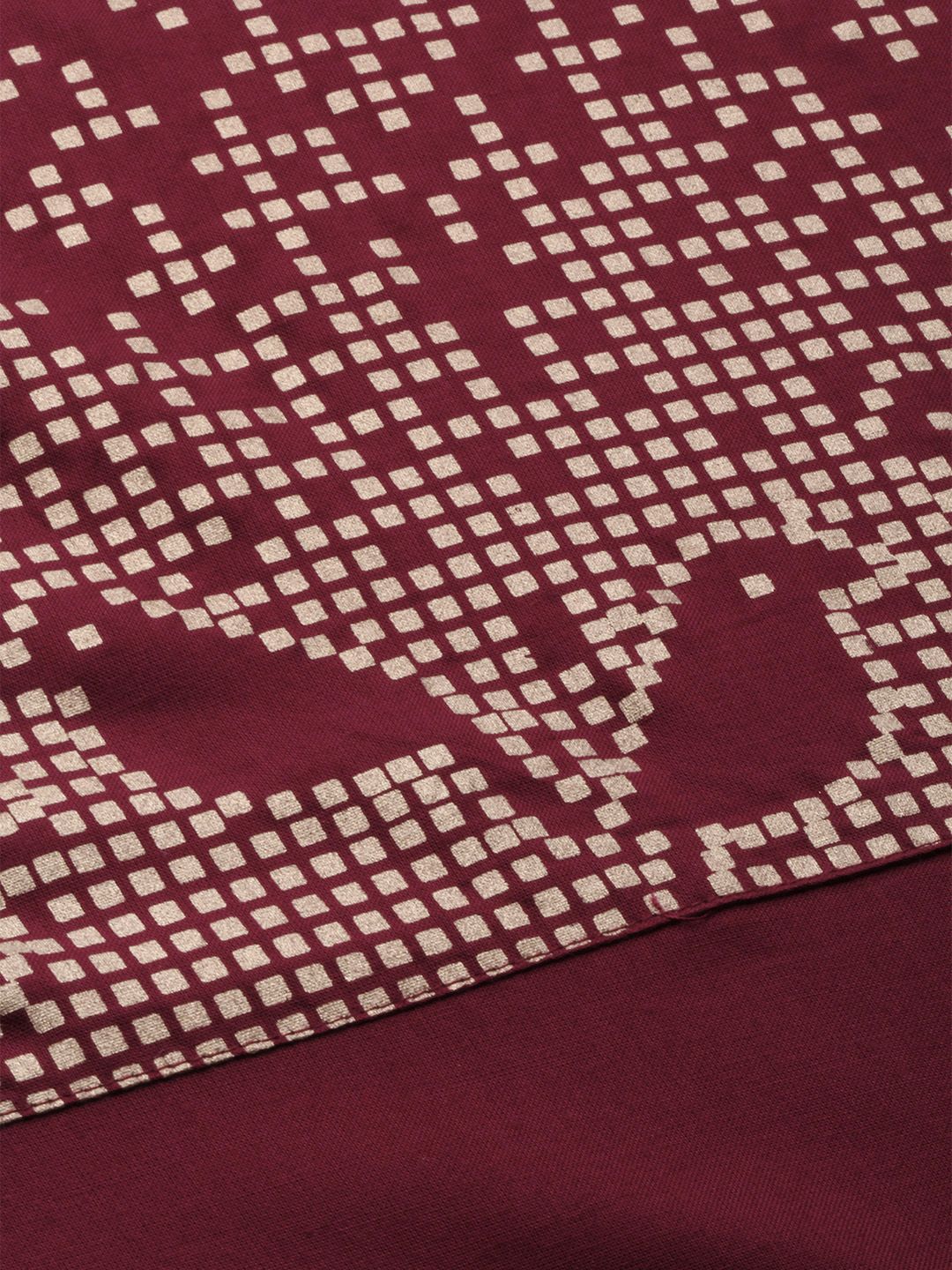 Anouk Women Maroon & Gold-Coloured Printed Straight Kurta