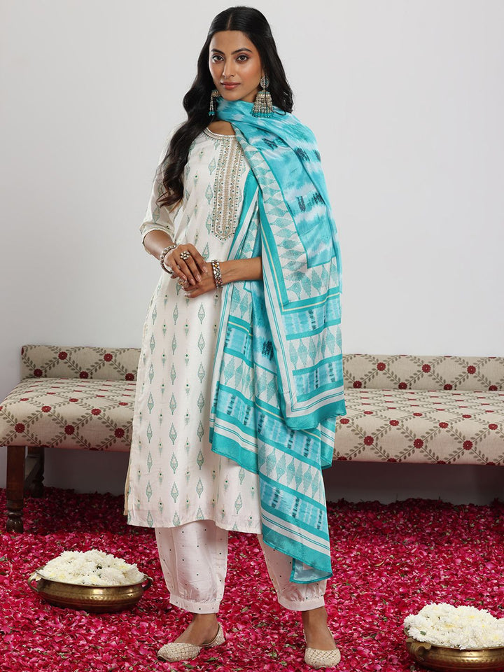 Libas Ethnic Motifs Printed Regular Kurta with Salwar & With Dupatta