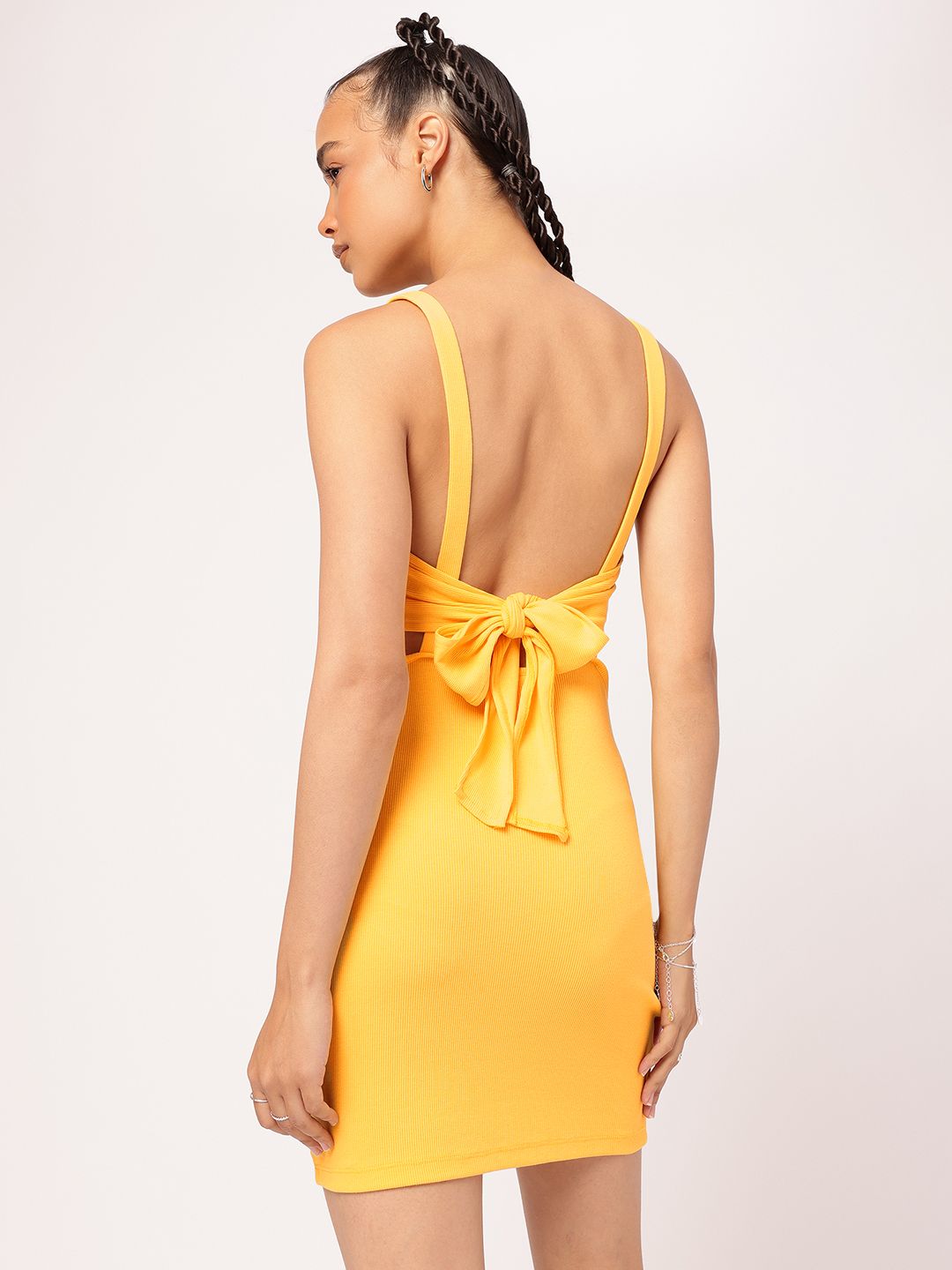 DressBerry Bold Bow Low Back Bodycon Mini Dress