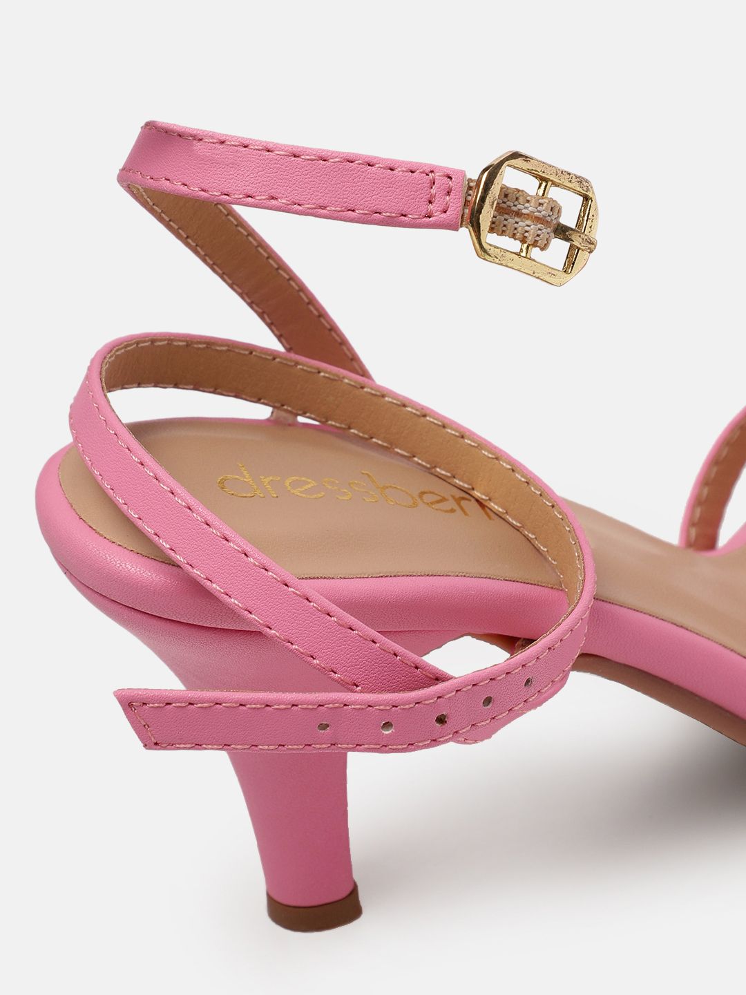DressBerry Braided Design Slim Heeled Sandals