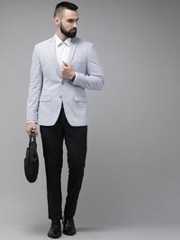 Park Avenue Active Fit Self Design Single-Breasted Formal Blazers