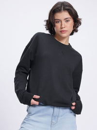 DressBerry Printed Drop-Shoulder Sweatshirt
