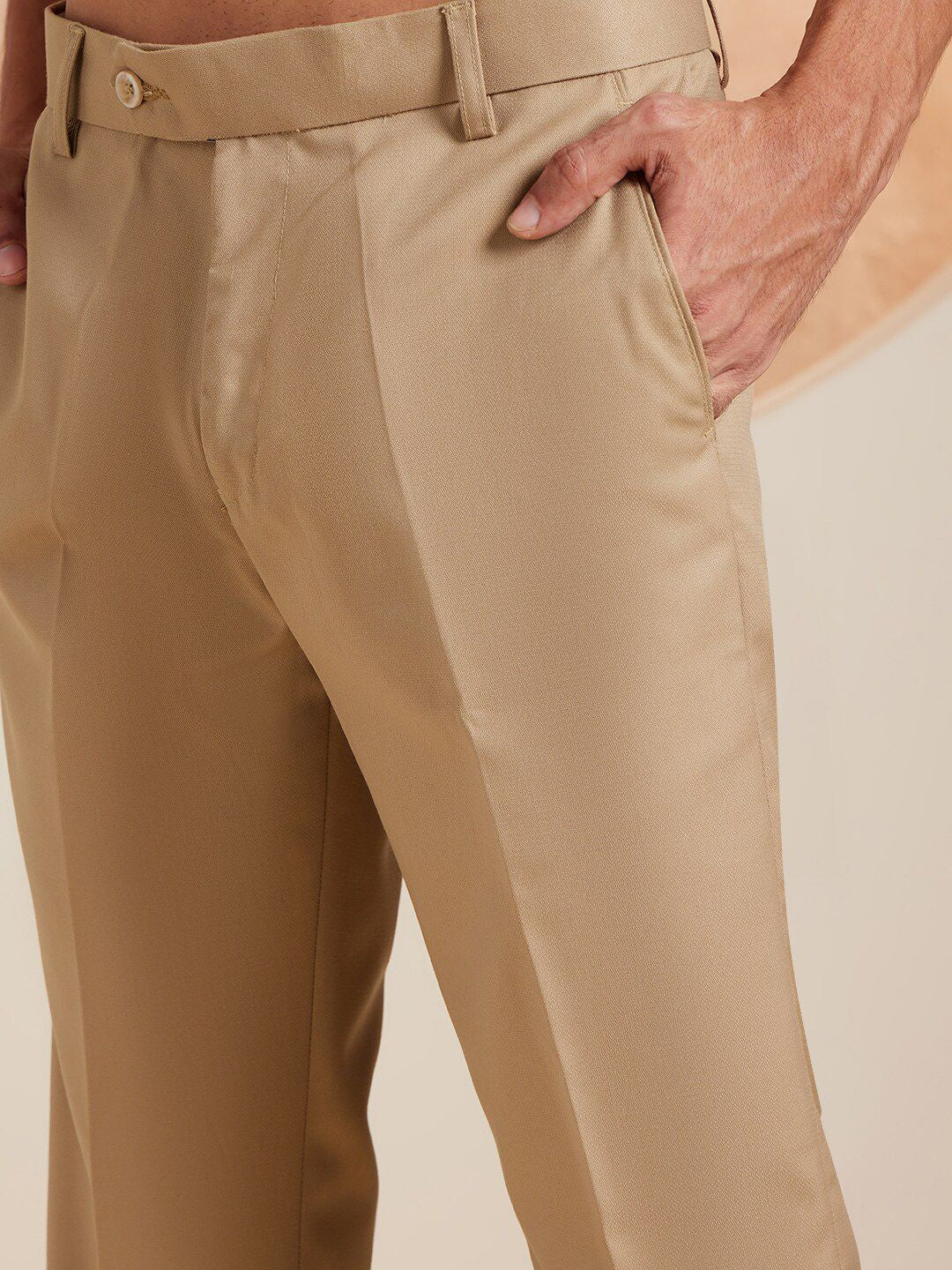 DENNISON Men Smart Tapered Fit Easy Wash Trouser