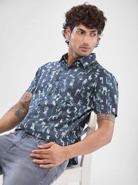 SPYKAR Men Abstract Printed Slim Fit Casual Shirt