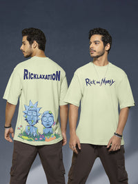 Bewakoof Official Rick and Morty Merchandise  Stoned Rick Morty Printed Oversized T-shirt