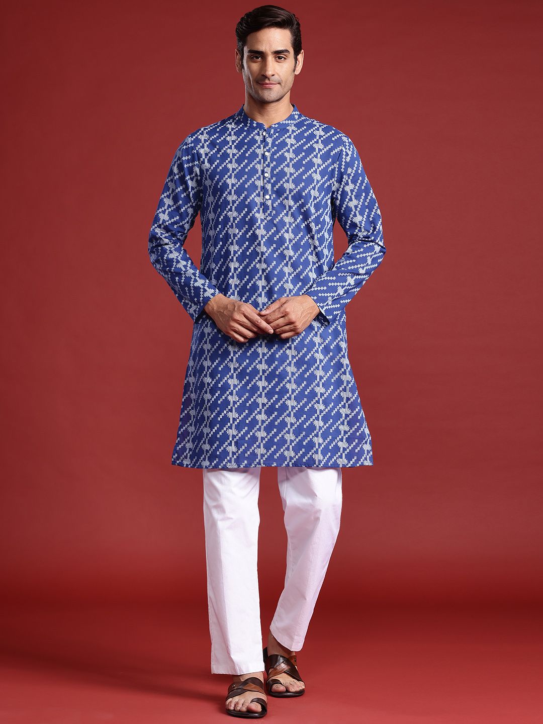 Anouk Pure Cotton Geometric Printed Kurta