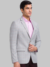 Park Avenue Checked Single-Breasted Slim-Fit Blazers