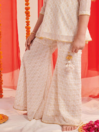 pspeaches Girls Paisley Printed Regular Kurta with Sharara