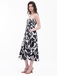 RAREISM Print A-Line Midi Dress