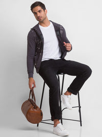 Being Human Men Charcoal Printed Sweatshirt