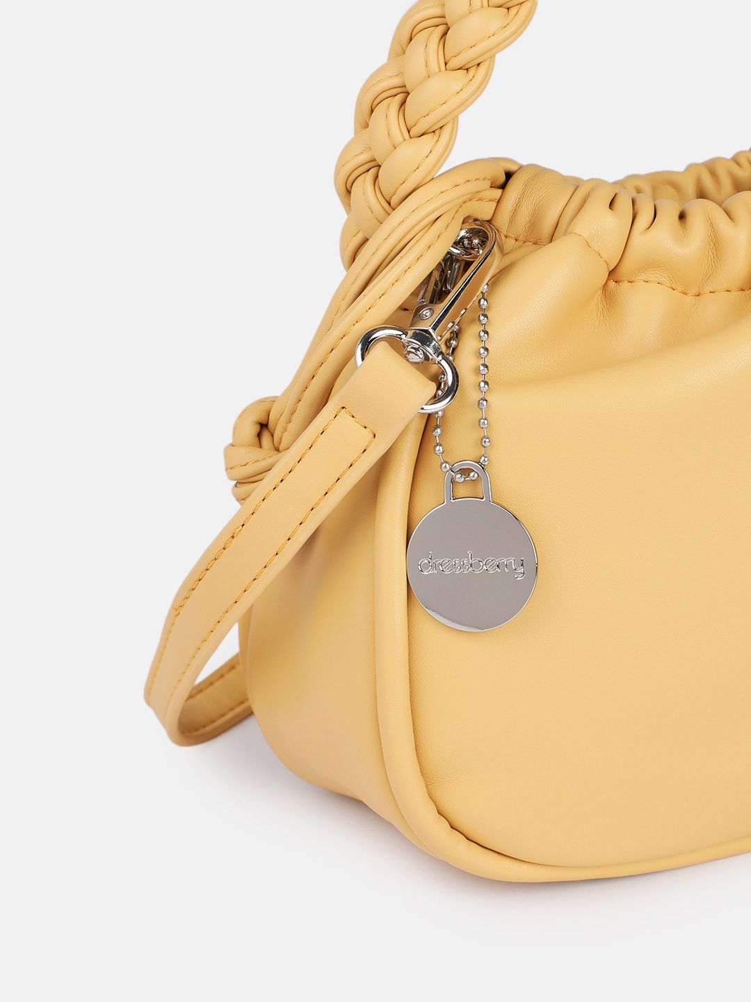 DressBerry Handheld Bag with Braid Design Handle