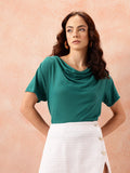 all about you Cowl Neck Extended Sleeves Top
