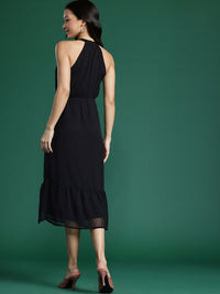 DressBerry Dobby A-Line Midi Dress