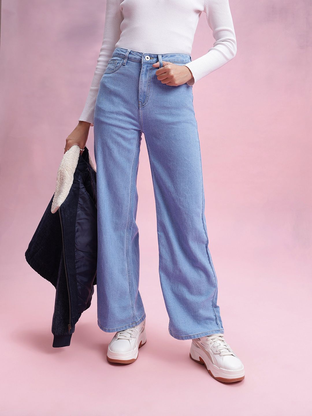 DressBerry Women High-Rise Stretchable Flared Jeans