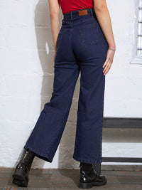 SASSAFRAS Women Straight Fit High-Rise Slash Knee Stretchable Jeans