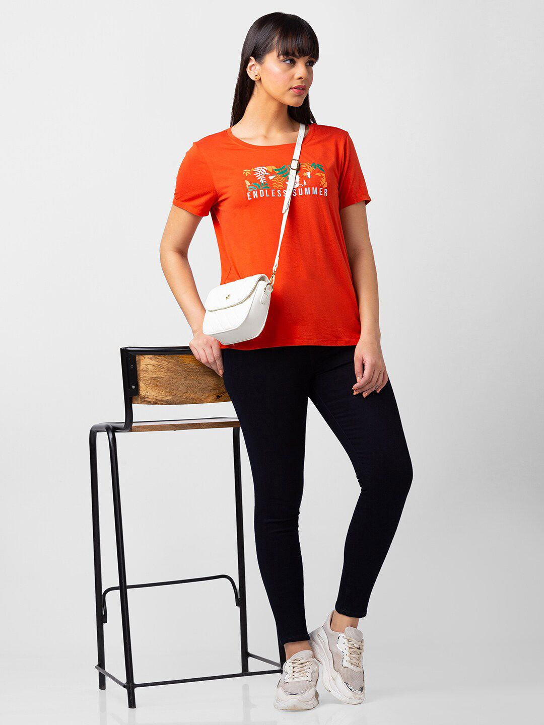 SPYKAR Women Floral Printed T-shirt