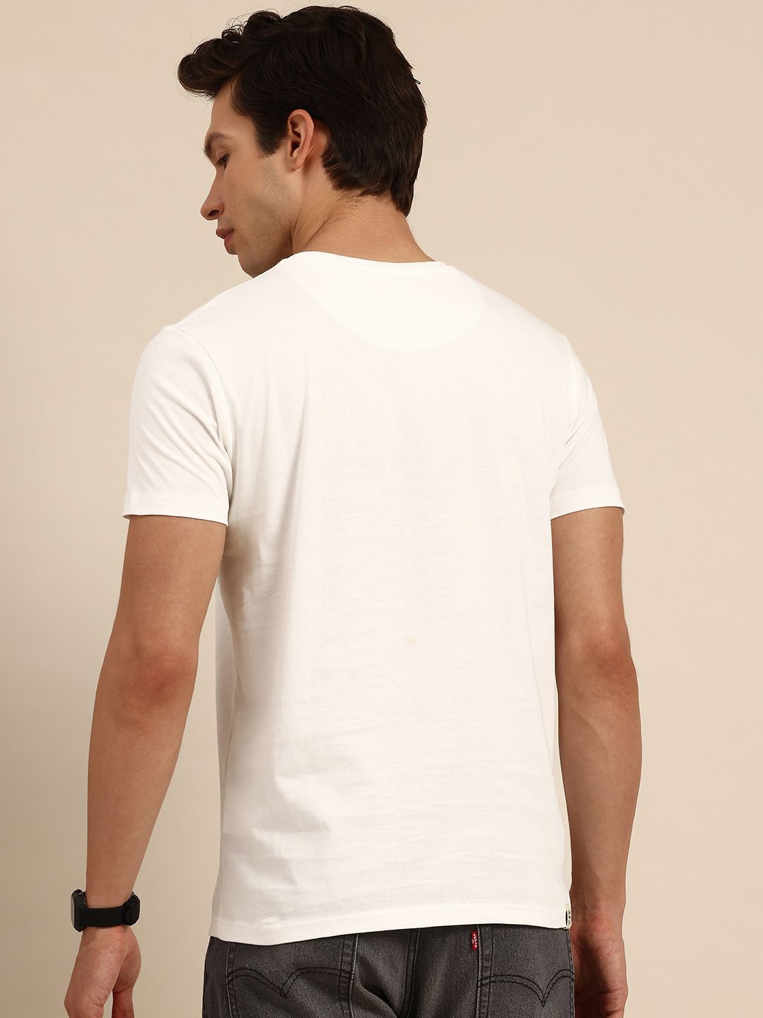 Being Human Pure Cotton Typography Printed Slim Fit T-shirt